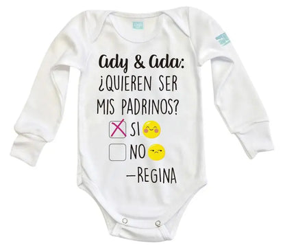 Body Bebé Padrinos Emojis - MarchanteMX