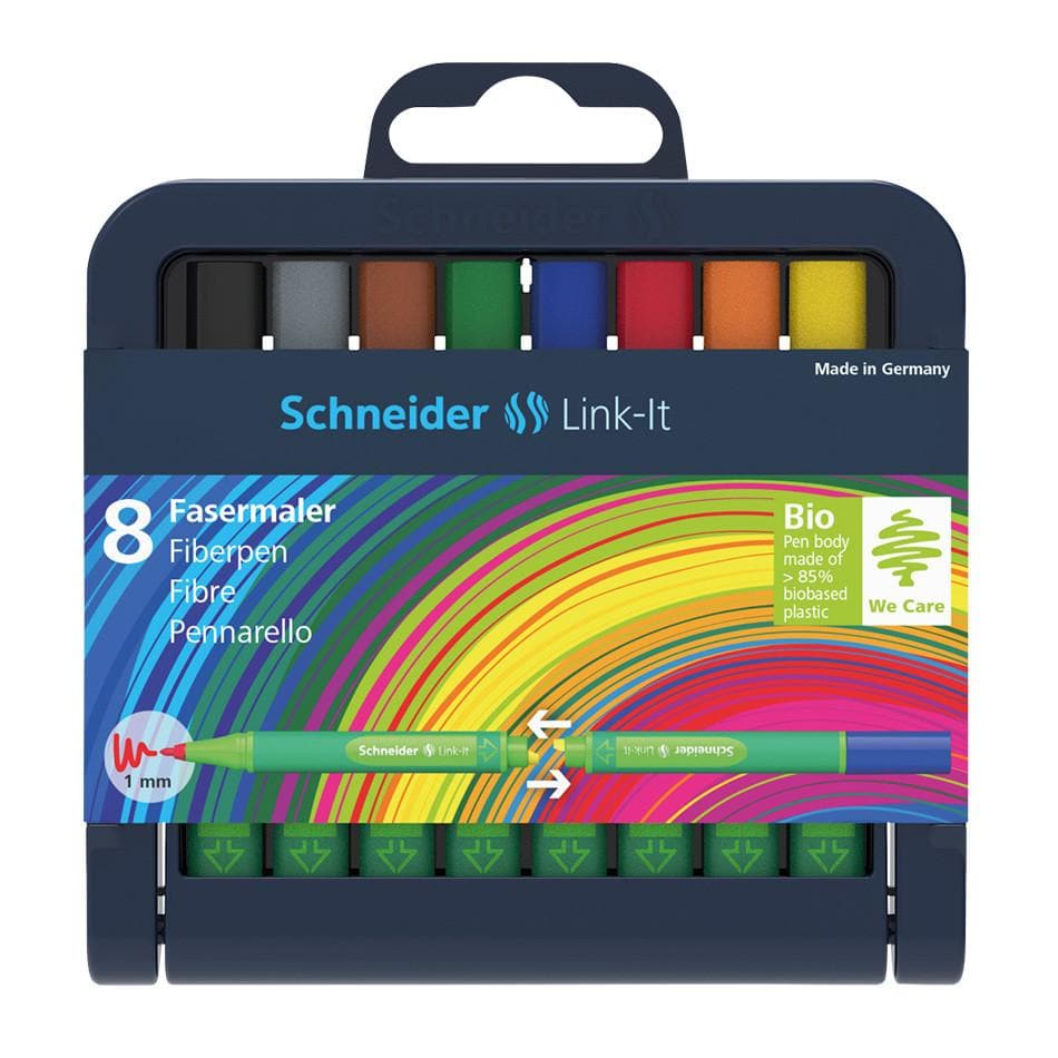 SCHNEIDER - ESTUCHE CON 8 PLUMINES FIBREPEN LINK-IT 1 MM