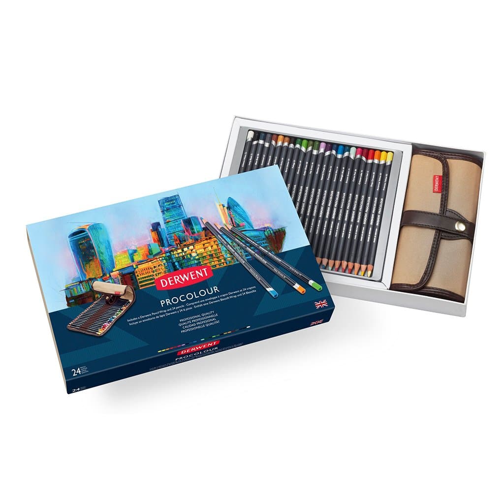 Derwent - Set con 24  lápices de colores procolour #2302583 colección de regalo