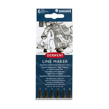 Derwent - Set con 6 piezas de line maker negro # 2305559 Derwent