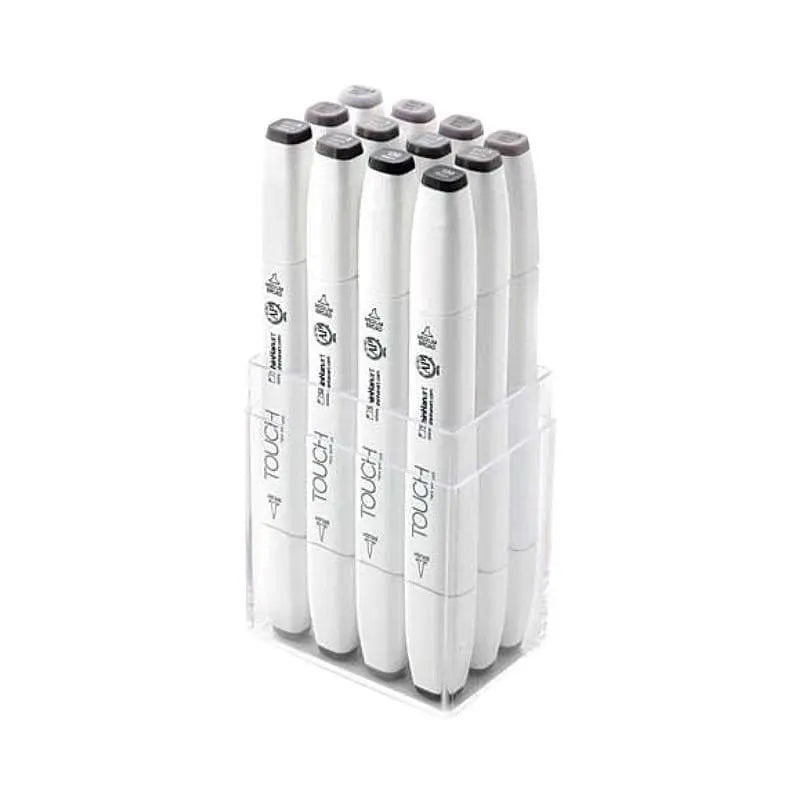 TOUCH - Set warm grey con 12 marcadores brush no. 11201 - Touch