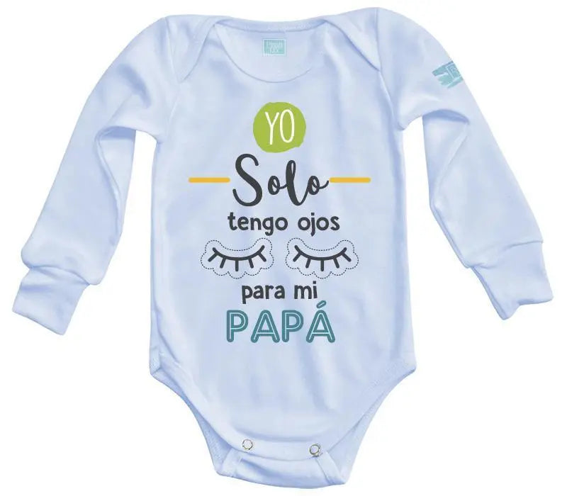 Body Bebe Solo Para Mi Papá Manga Larga / Azul / 24 - Coveme - detalle