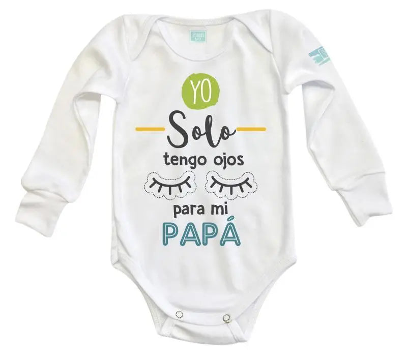 Body Bebe Solo Para Mi Papá Manga Larga / Blanco / 24 - Coveme - detalle