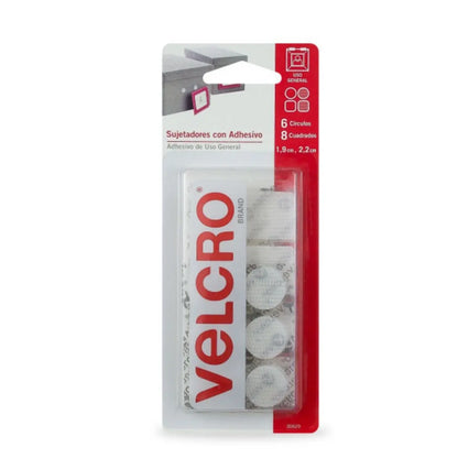 6 circulos sujetadores y 8 cuadrados Velcro Negros 1.9 cm 2.2 cm - Velcro - detalle