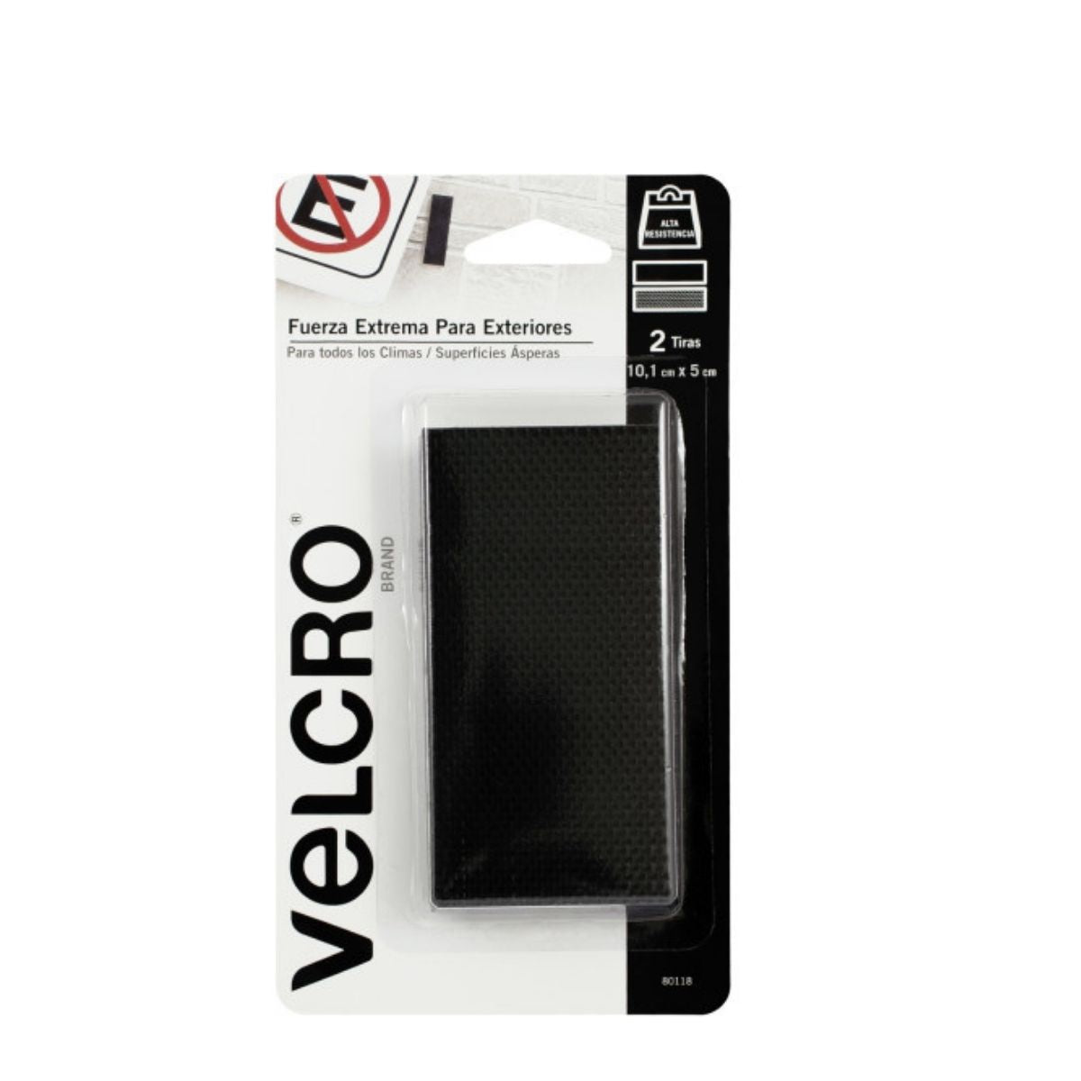 2 Tiras Adherible VELCRO® Fuerza Extrema Alta resistencia Color Negro - MarchanteMX