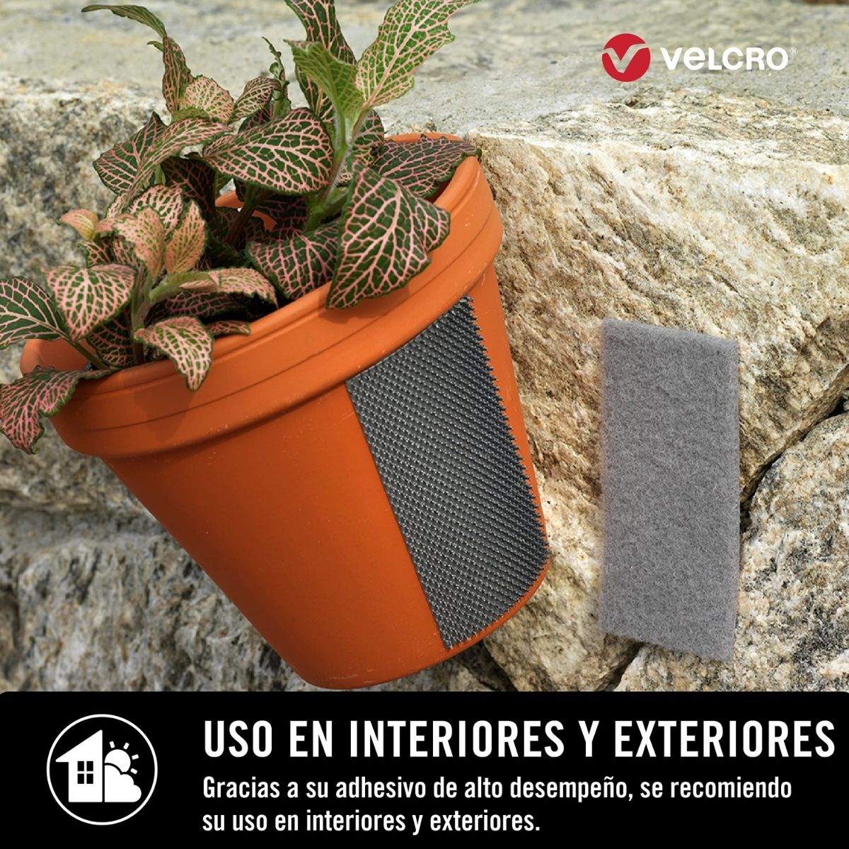 Cinta Adhesiva VELCRO® Alta Resistencia Fuerza Industrial Negra - MarchanteMX