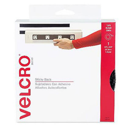 Cinta Sujetadora VELCRO® Organizador de pared Adherible 4.5m Negro - MarchanteMX