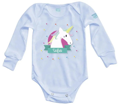 Body Bebé Unicornio con Nombre - MarchanteMX