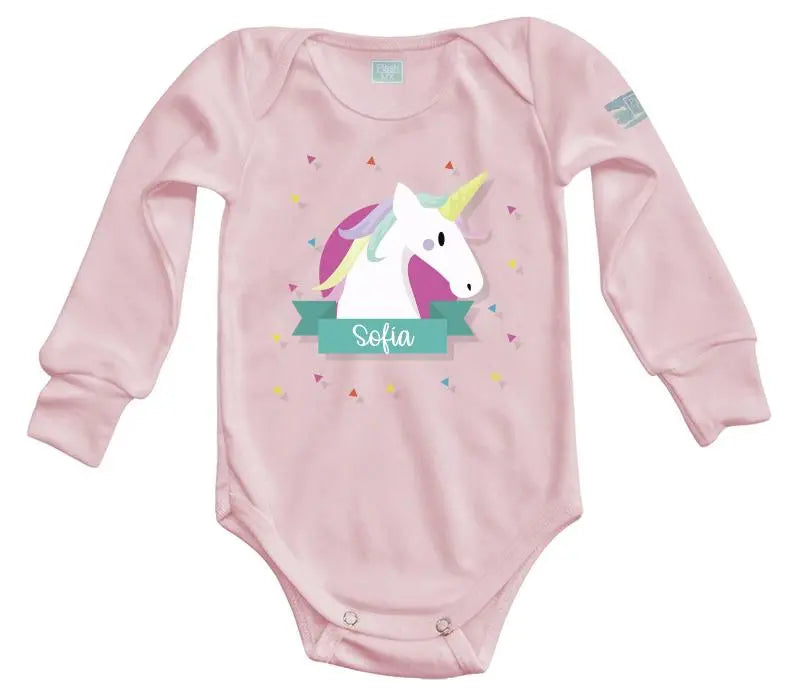 Body Bebé Unicornio con Nombre - MarchanteMX