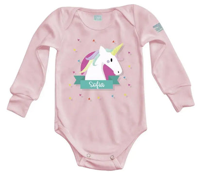 Body Bebé Unicornio con Nombre - MarchanteMX