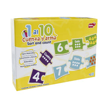 Rompecabezas Números 1 Al 10 Cuenta Y Arma Didáctico