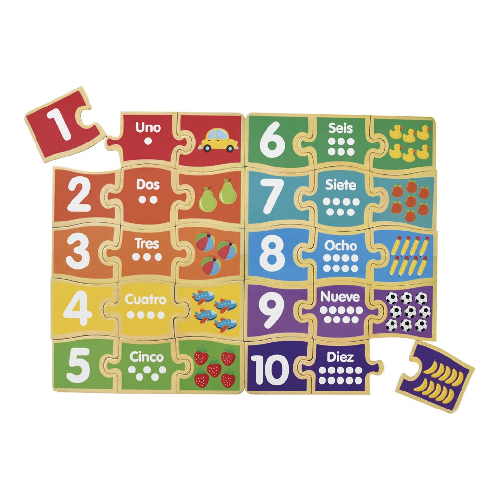 Rompecabezas Números Al 10 Cuenta Y Arma Didáctico