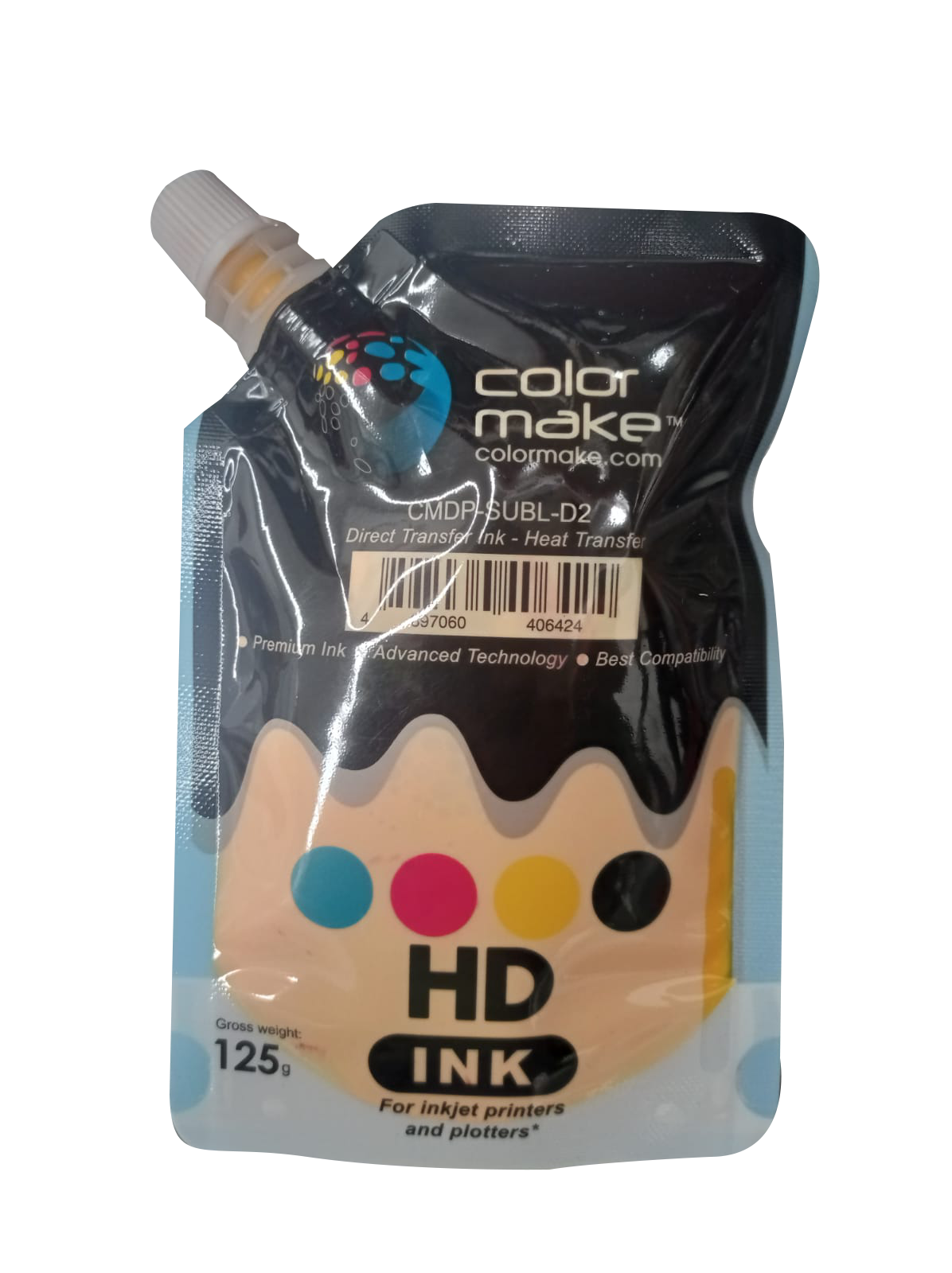 Tinta para Sublimación Color Make CMYK Doypack 125 gramos C/u