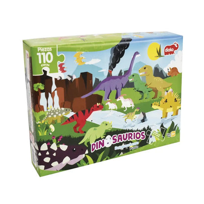 ROMPECABEZAS DINOSAURIOS 110 PZS - Diako