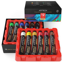 Set 12 Pinturas Acrilica Profesionales Arte Tubo 22ml Arteza