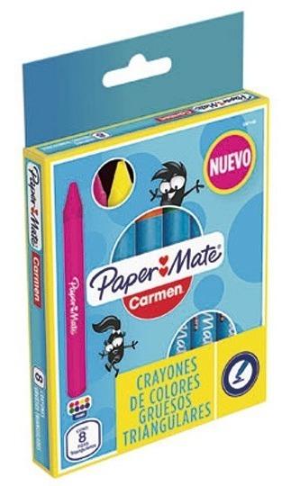 Crayón Paper Mate Carmen colores surtidos 8 piezas 1981646 - MarchanteMX