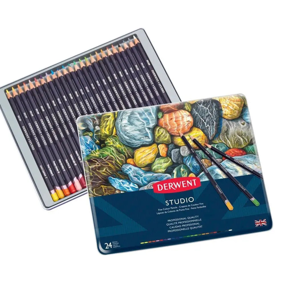 Derwent - Caja metálica con 24 lápices studio no. 32197 Derwent