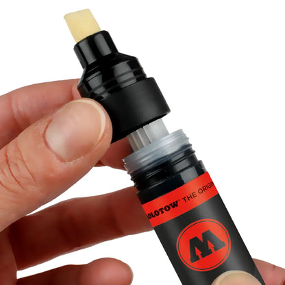 MOLOTOW -MASTERPIECE COVERSALL  MARCADOR PERMANENTE NEGRO CON PUNTA BISELADA 4-8 MM Molotow