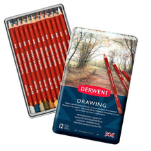 Derwent - Caja metálica lápices drawing 12 colores