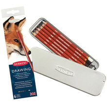 DERWENT - Caja metálica con 6 lápices drawing no. 0701089 Derwent