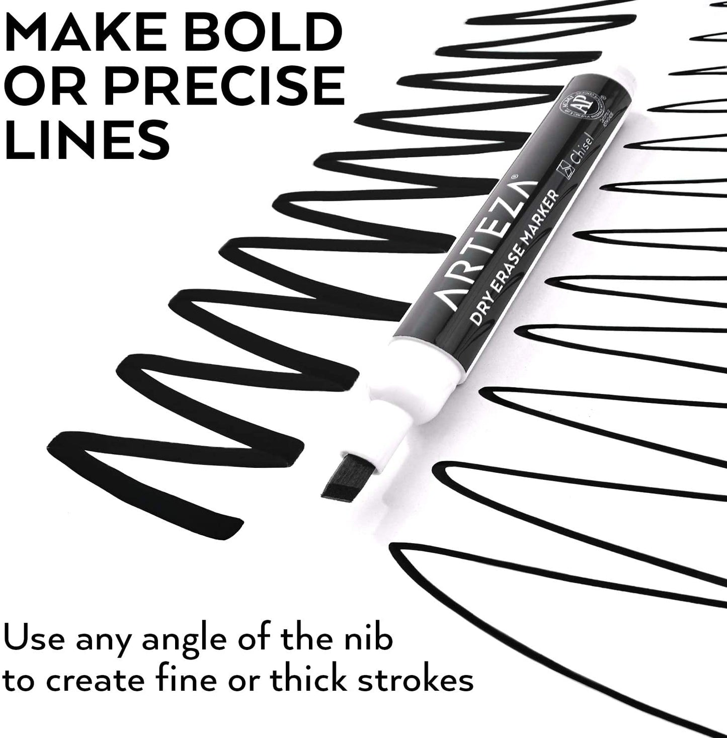 Econopack 52 Marcador Pizarrón Blanco Plumón Negros Arteza