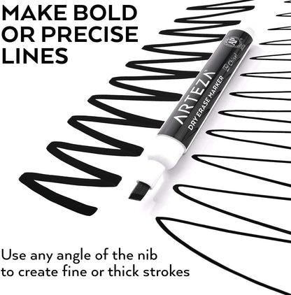 Econopack 52 Marcador Pizarrón Blanco Plumón Negros Arteza