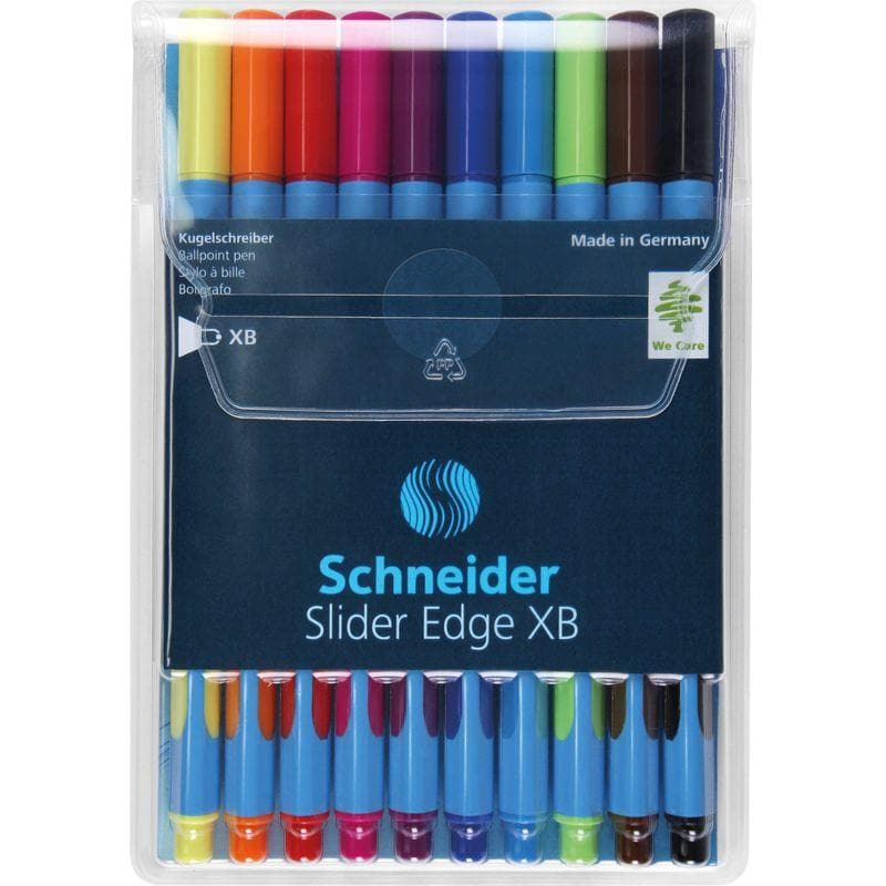 SCHNEIDER - ESTUCHE CON 10 BOLÍGRAFOS SURTIDOS SLIDER EDGE XB