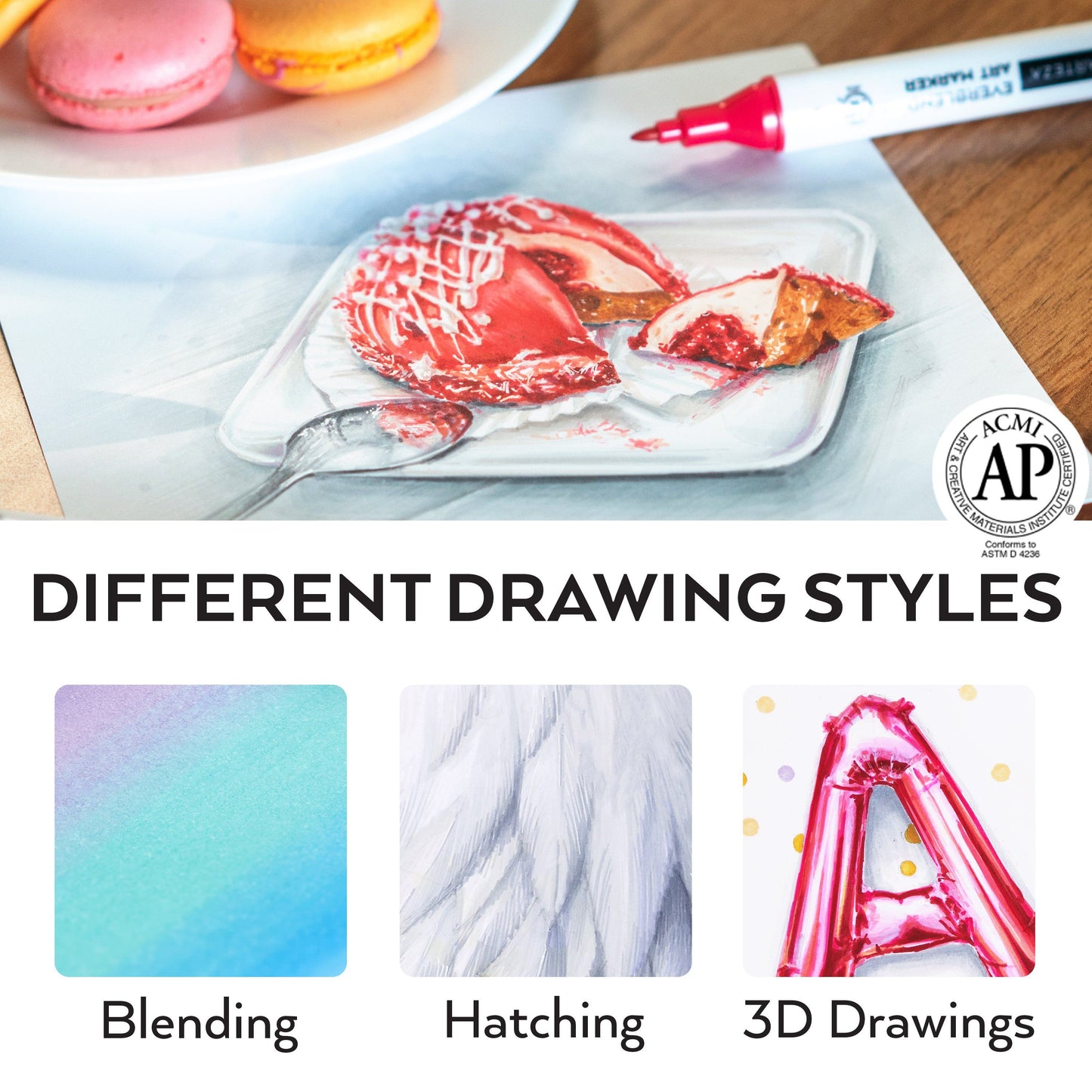 Set 120 Rotuladores Marcadores Doble Punta Everblend Arteza