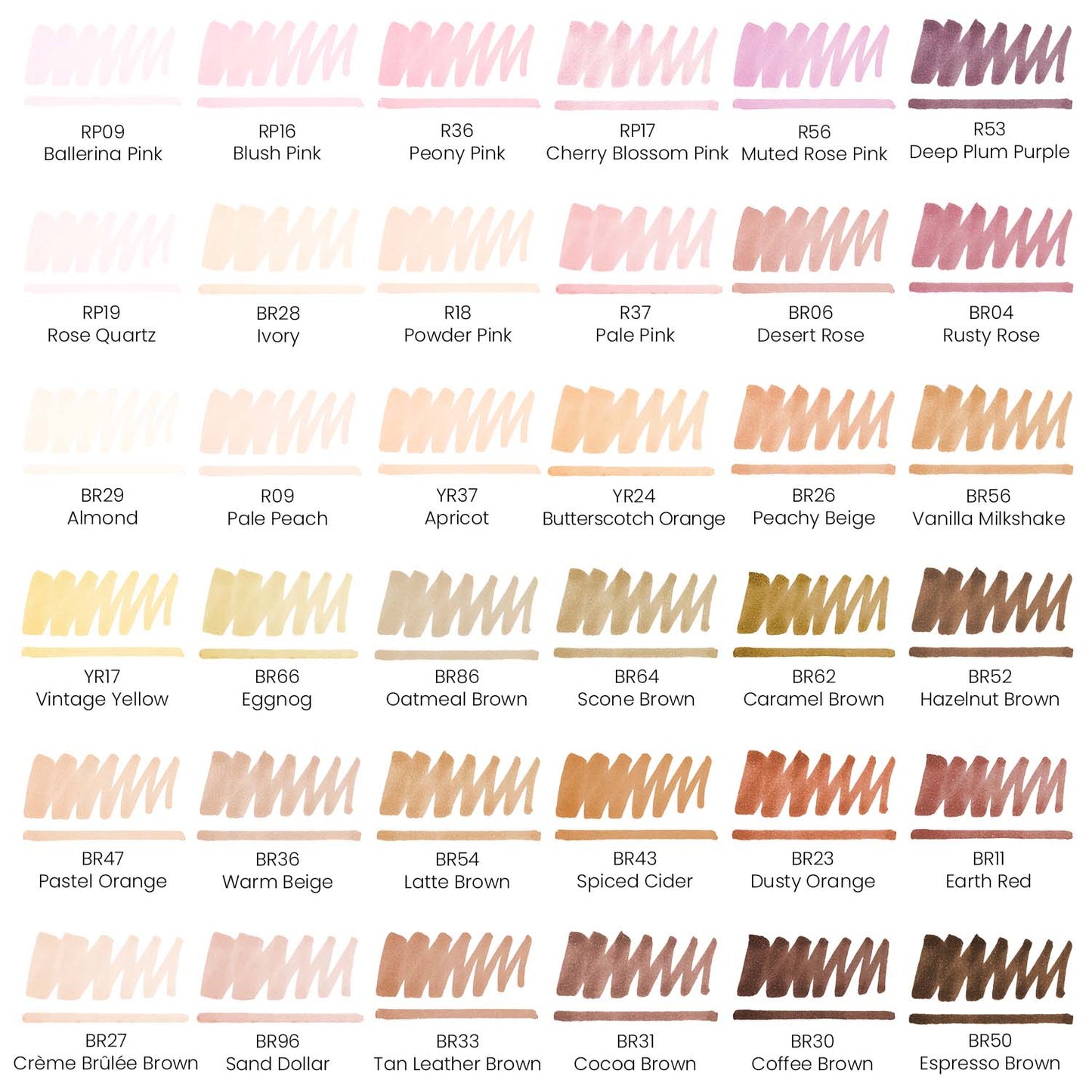 36 Rotulador Marcador Doble Punta Tono Piel Everblend Arteza