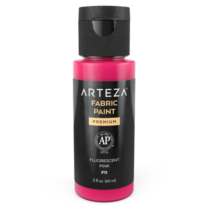Set 24 Pintura Textil 60ml Arteza Color Básico Metal Bote