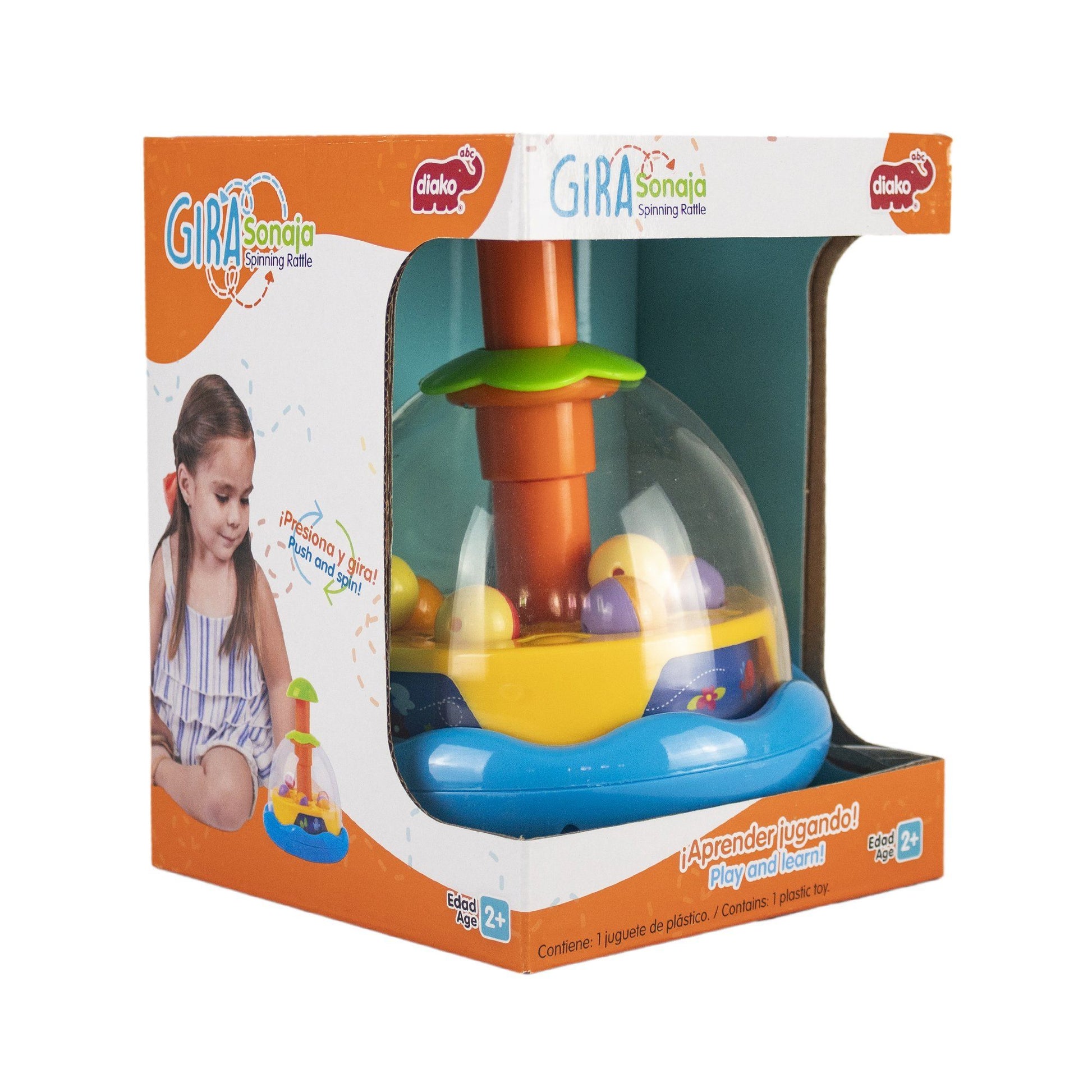 Sonaja Giratoria Juego Niño Naranja - MarchanteMX