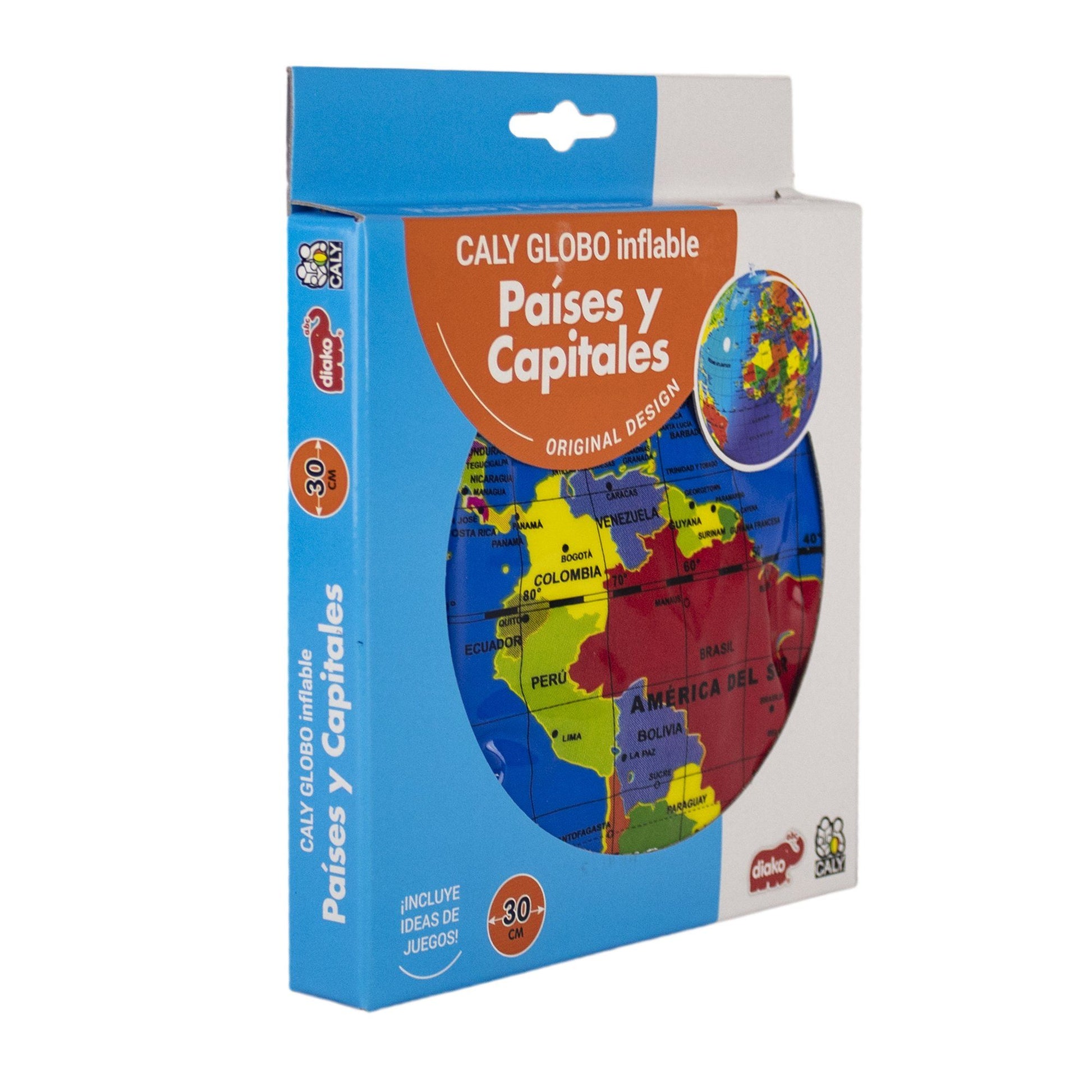 Globo Terráqueo Inflable Países Y Capitales - MarchanteMX