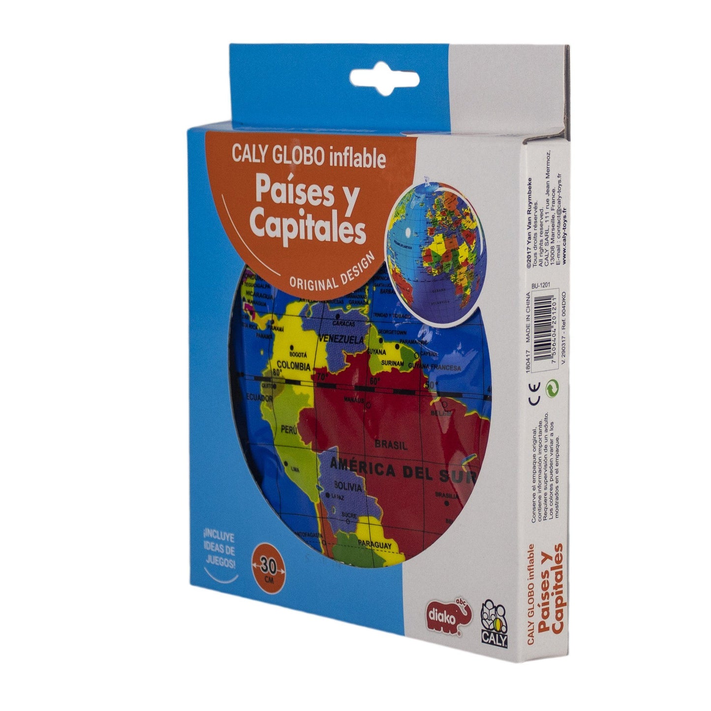 Globo Terráqueo Inflable Países Y Capitales - MarchanteMX