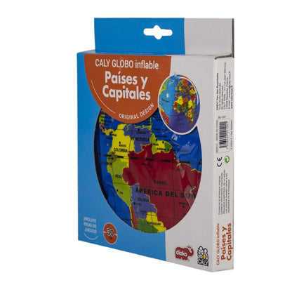 Globo Terráqueo Inflable Países Y Capitales - MarchanteMX