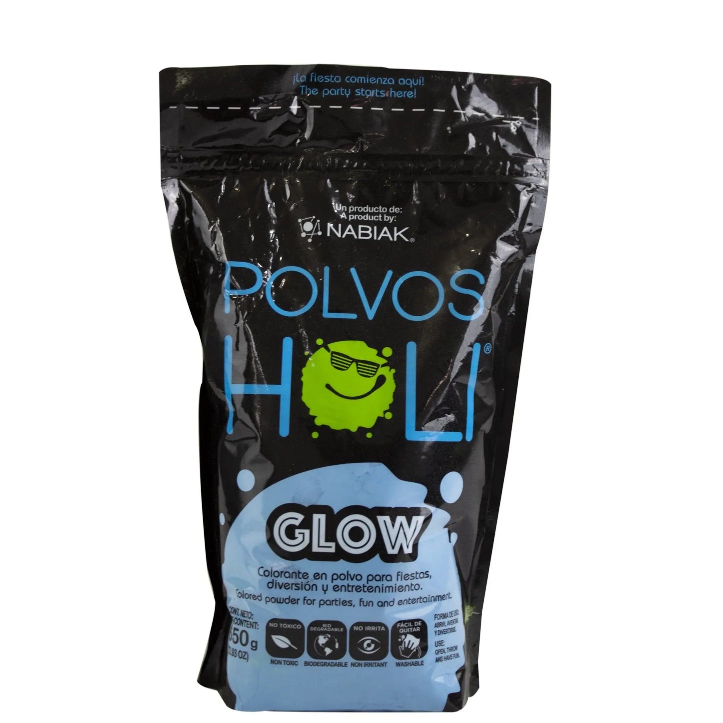 Polvos Holi Glow Azul Fluorescente Maxibolsa 650gr - MarchanteMX