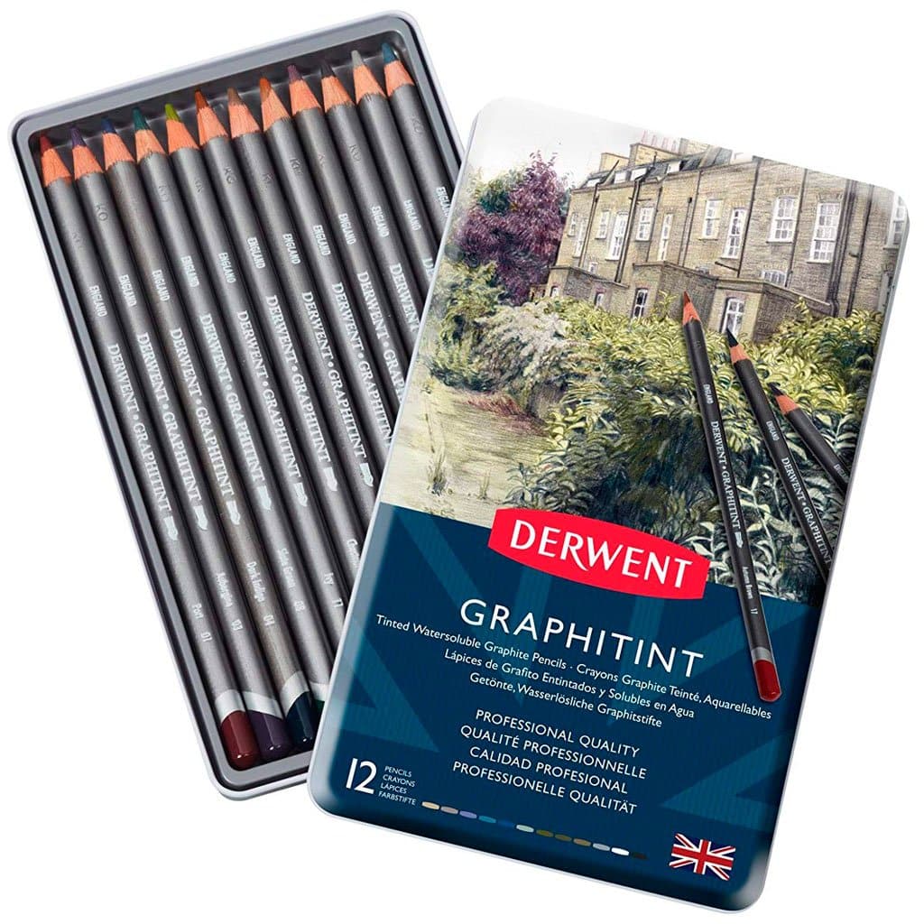 Derwent - Caja metálica con 12 lápices graphitint no. 0700802