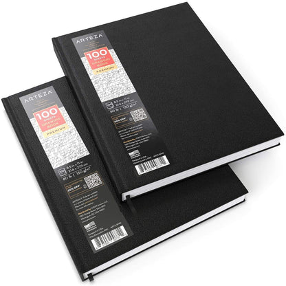 Set de 2 Sketchbook Cuaderno Dibujo 80h Pasta Dura 21.6x27.9 Arteza