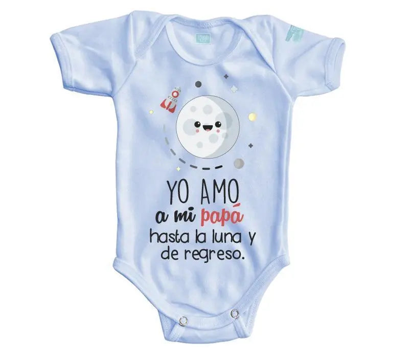 Pañalero Yo amo a mi papá Manga Larga / Azul / 12 - Coveme - empaque