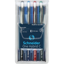 SCHNEIDER -ESTUCHE CON 4 BOLÍGRAFOS ROLLER ONEHYBRID C #05