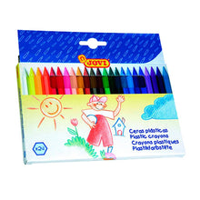 OUTLET - Caja con 25 crayones plásticos hexagonales