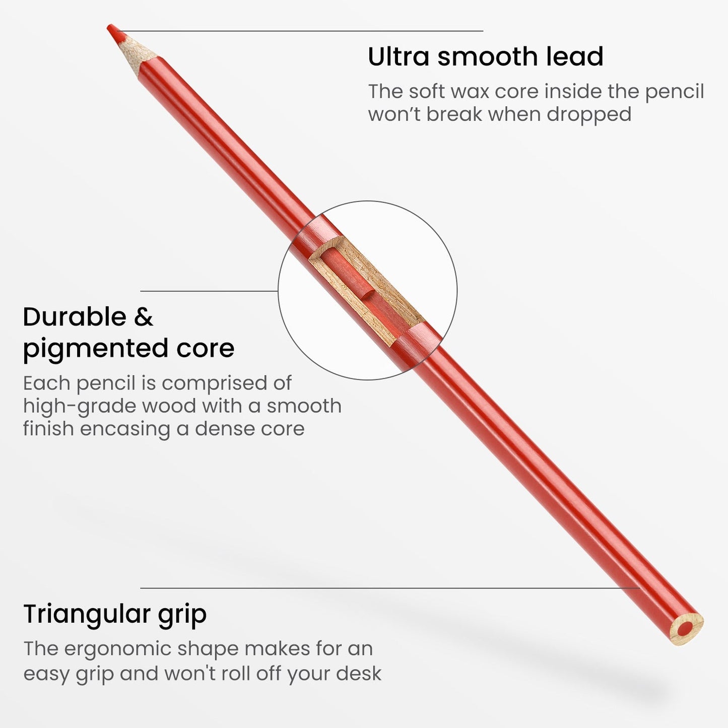 Set 48 Lápices Colores Dibujo Estuche Junior Kids Arteza