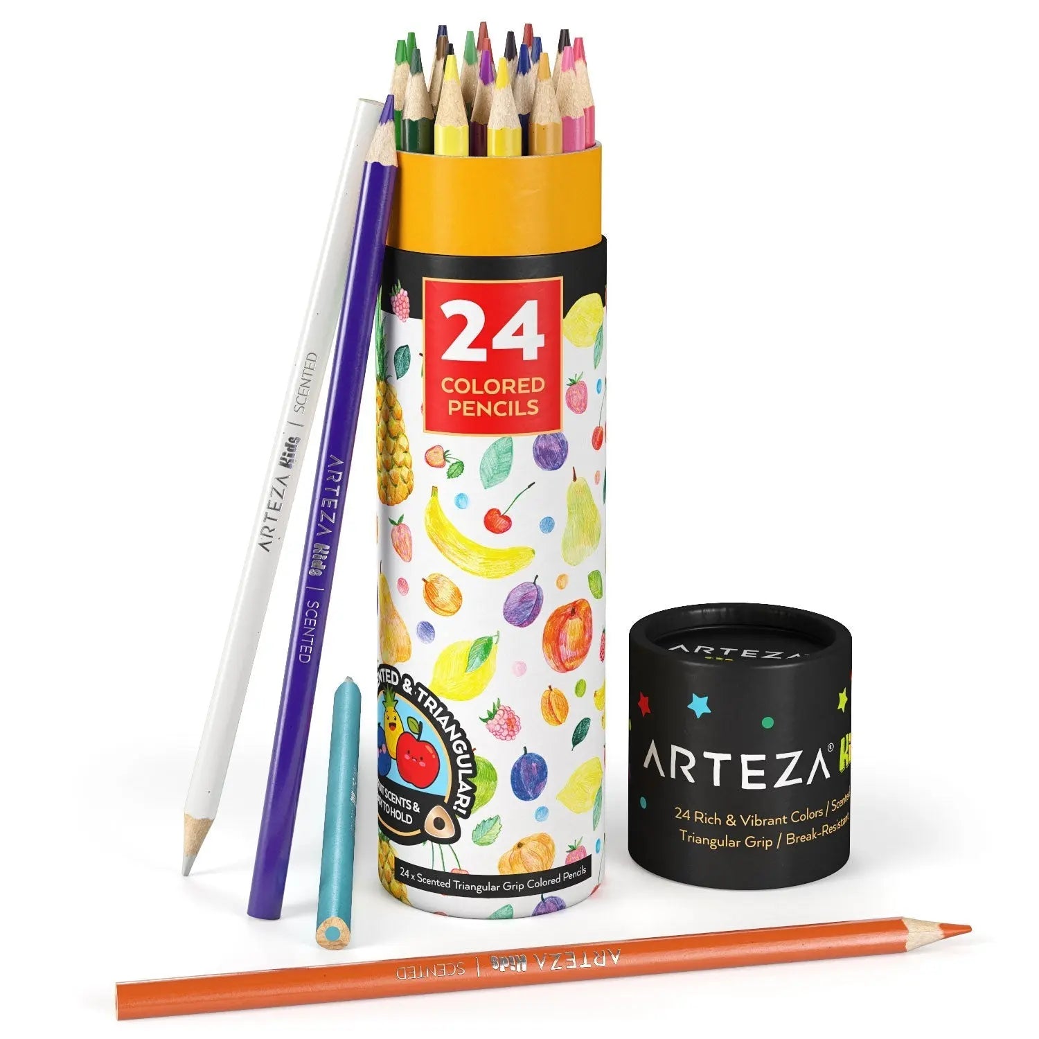 Set 24 Lápices Colores Con Olor Niños Aromatizados Arteza - Arteza - vista lateral