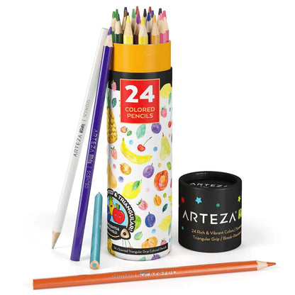 Set 24 Lápices Colores Con Olor Niños Aromatizados Arteza - Arteza - vista lateral