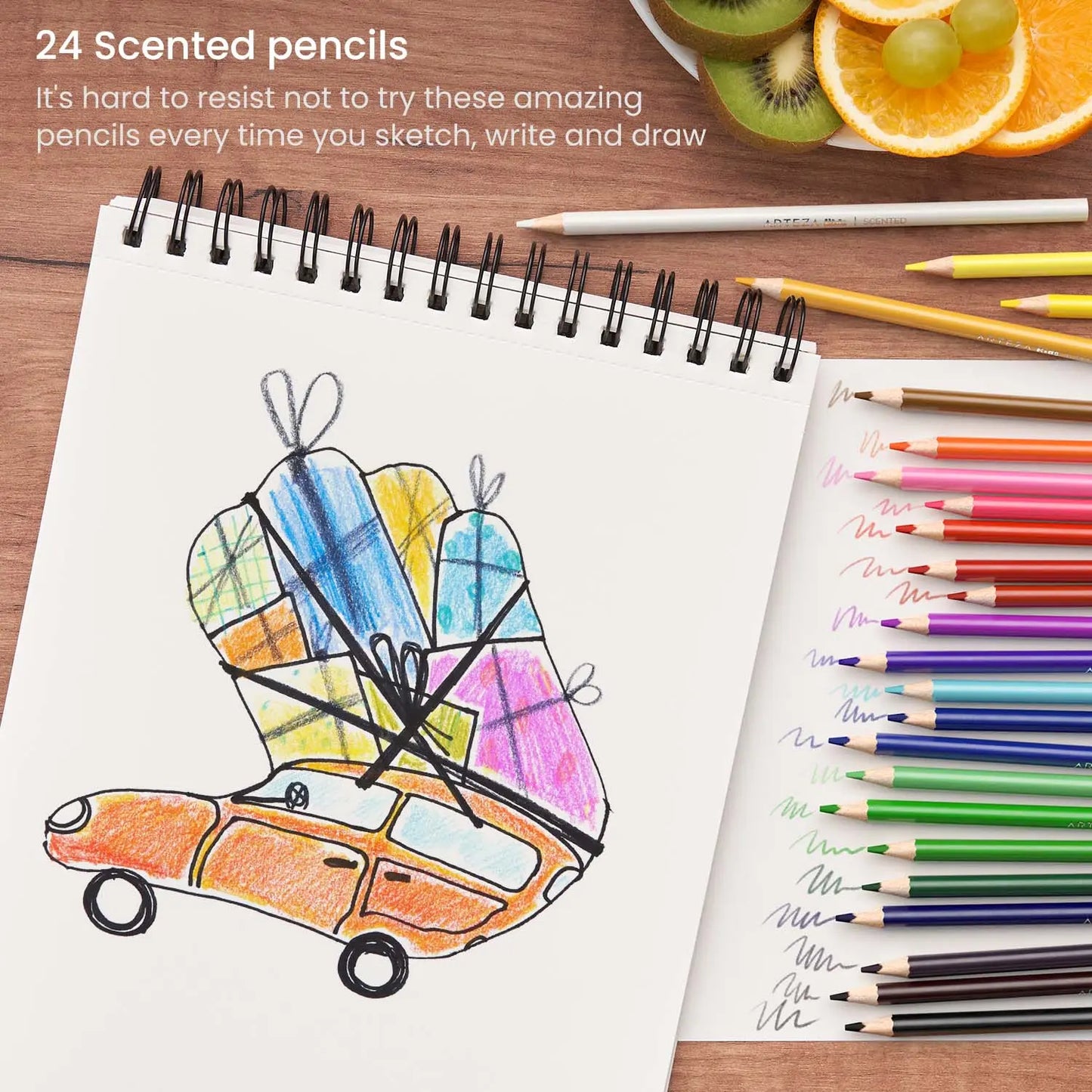 Set 24 Lápices Colores Con Olor Niños Aromatizados Arteza - Arteza