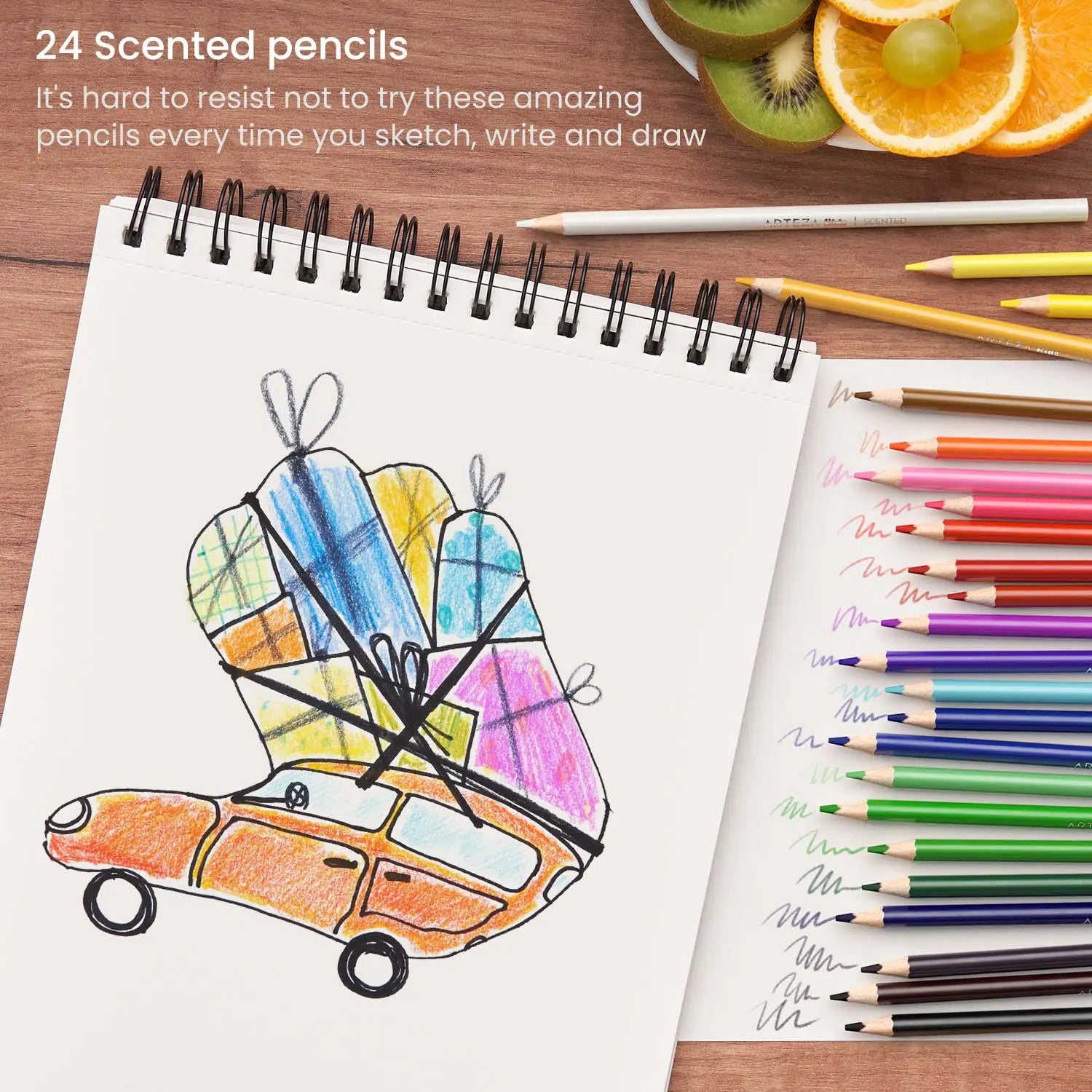 Set 24 Lápices Colores Con Olor Niños Aromatizados Arteza - Arteza