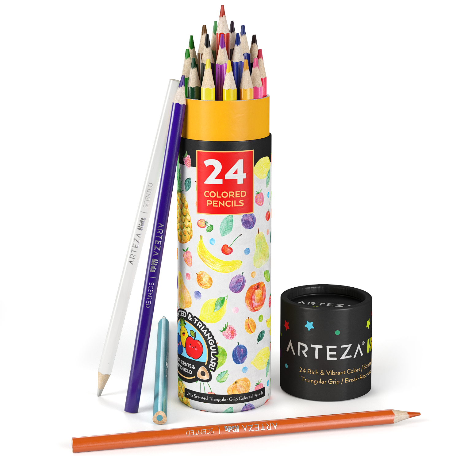 Set 24 Lápices Colores Con Olor Niños Aromatizados Arteza