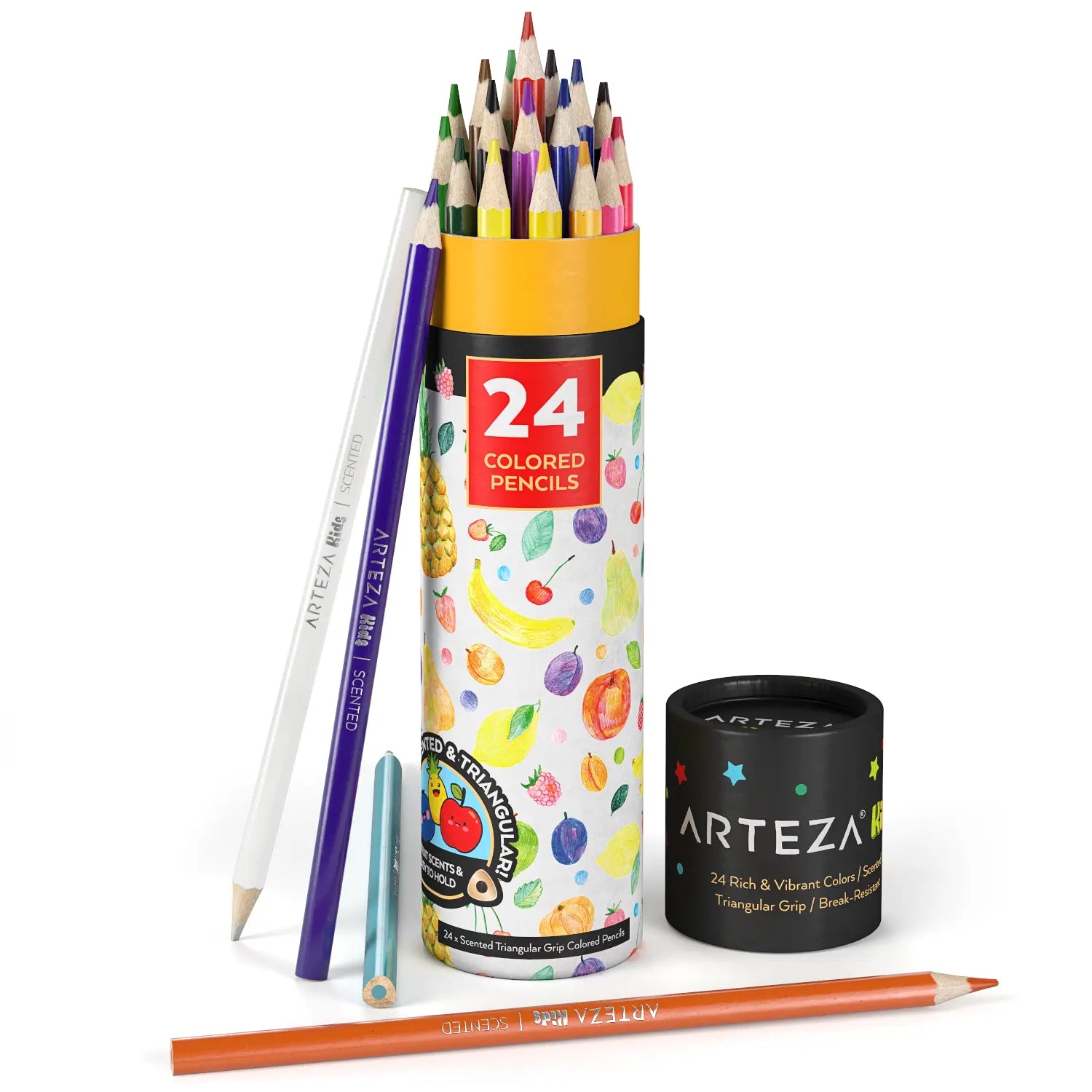 Set 24 Lápices Colores Con Olor Niños Aromatizados Arteza - Arteza - contenido