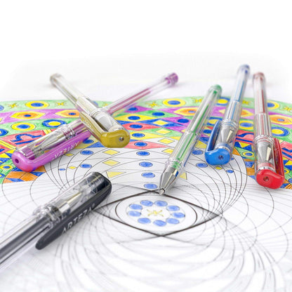 Set 14 Plumas De Gel Metallic Metálicos Arteza