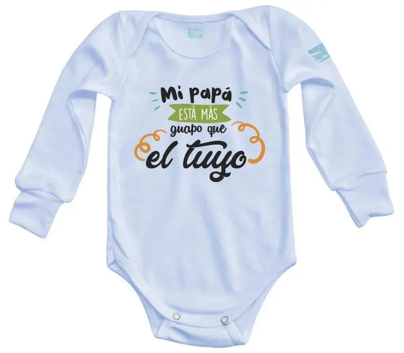 Body Bebé Mi Papá Esta Más Guapo Manga Corta / Blanco / 3 - Coveme - detalle