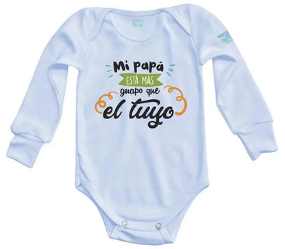 Body Bebé Mi Papá Esta Más Guapo Manga Corta / Blanco / 3 - Coveme - detalle